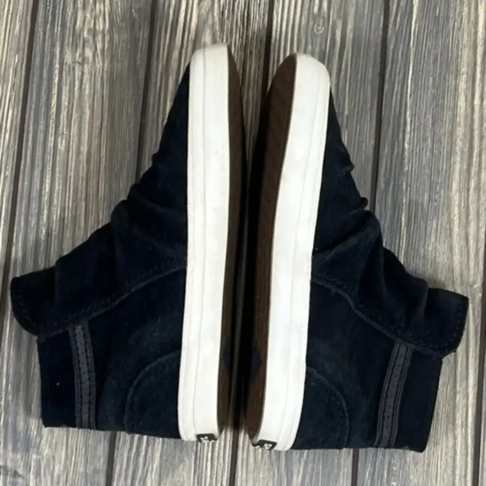 Sperry Crest Zone Women Suede Black Casual Comfort Sneakers Shoes Sz 6‎ Side Zip